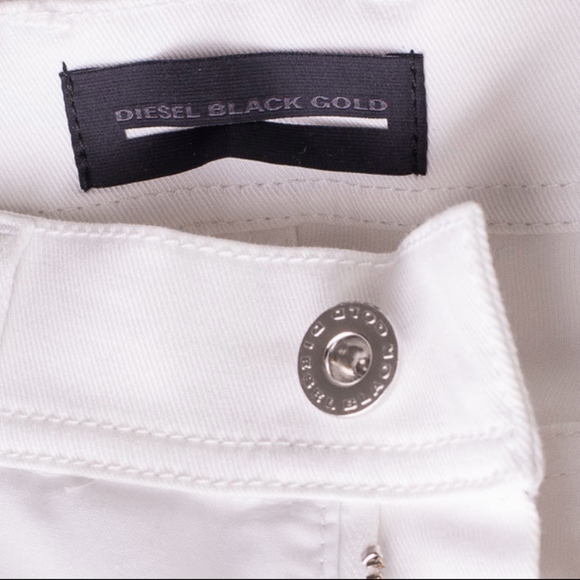 NWT DIESEL BLACK GOLD sz 26 White Pleat Front Jean - Picture 8 of 8